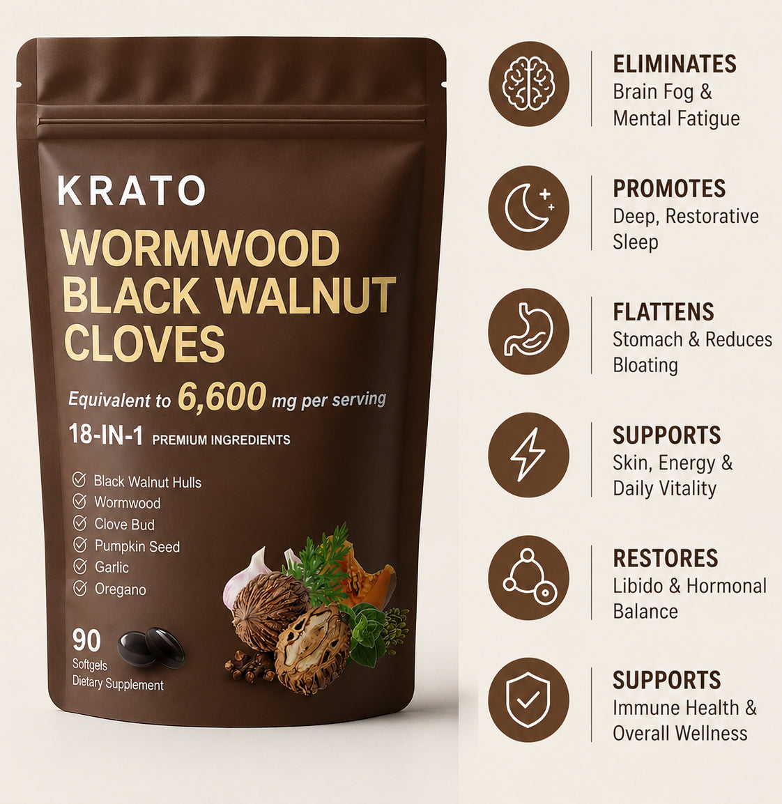 KRATO - WORMWOOD BLACK WALNUT CLOVES