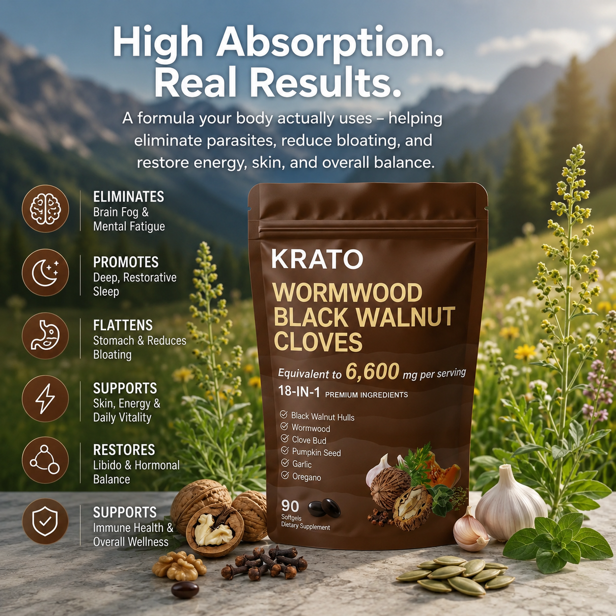 KRATO - WORMWOOD BLACK WALNUT CLOVES