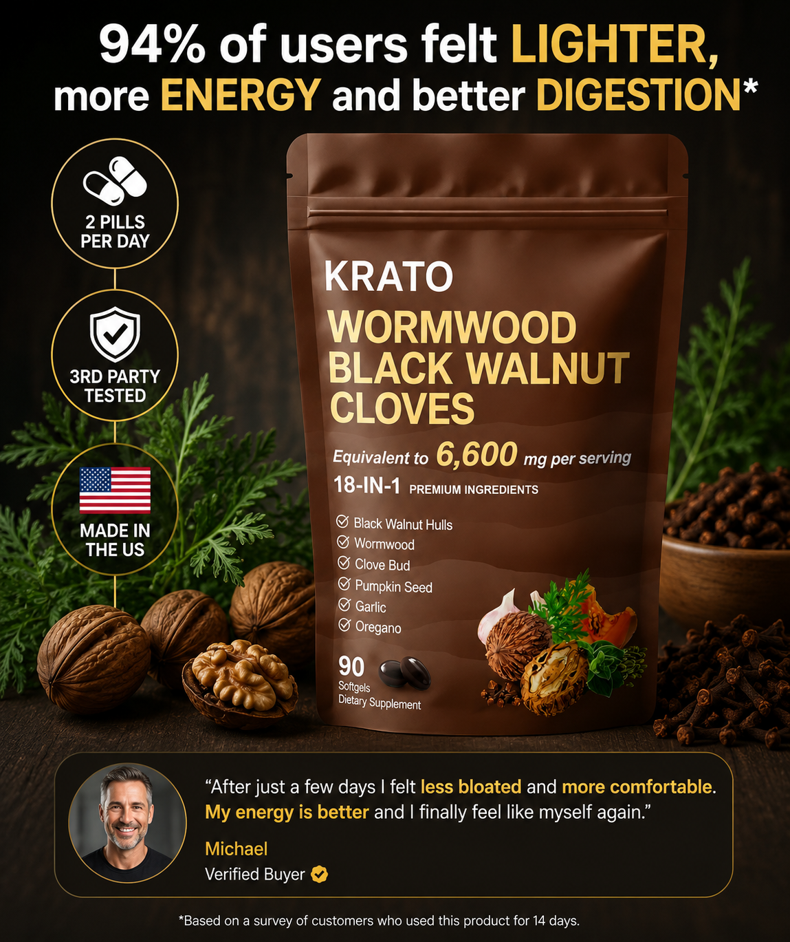KRATO - WORMWOOD BLACK WALNUT CLOVES